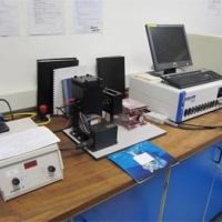 Sciencetech Solar Simulator connected to Autolab electrochemical set up with impedance module.